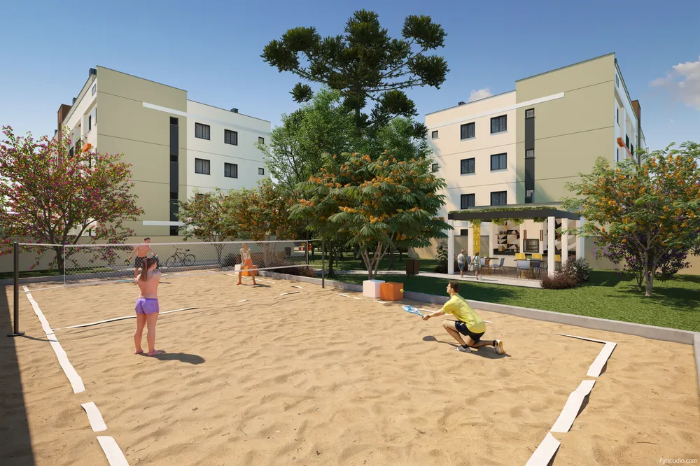 Perspectiva artística: Quadra de Beach Tennis